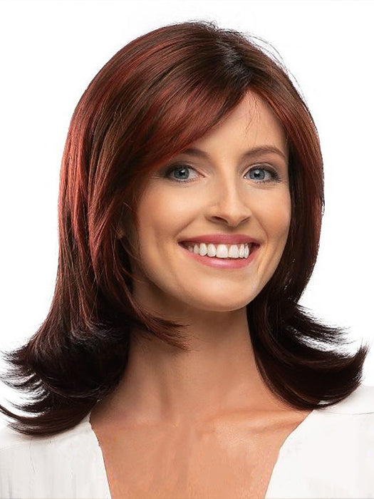 Shaggy Hairstyle Middle Length Wavy Capless Mixed Color Synthetic Wigs By imwigs