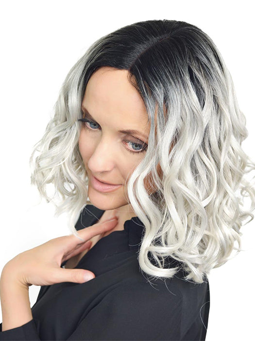 Alive Short Bob Wavy Curly Lace Front Synthetic Wig By imwigs