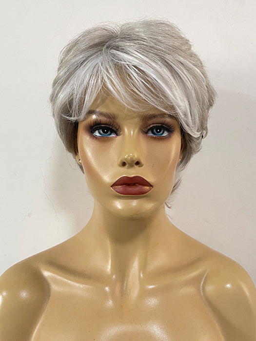 Annie Short Gray Wigs Straight Human Hair Wigs By imwigs