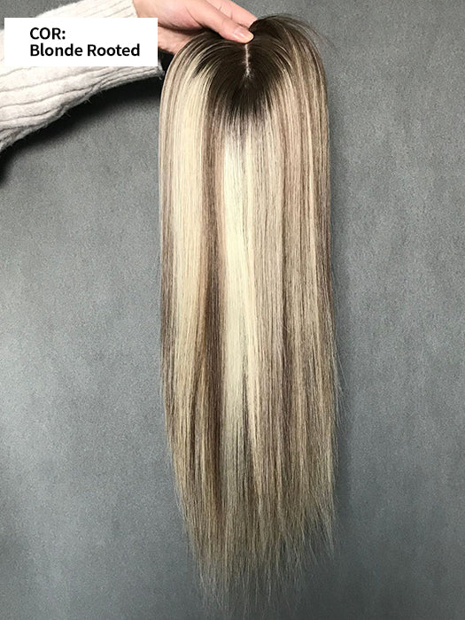 16 Inch Straight Mono Part Human Hair Toppers By imwigs