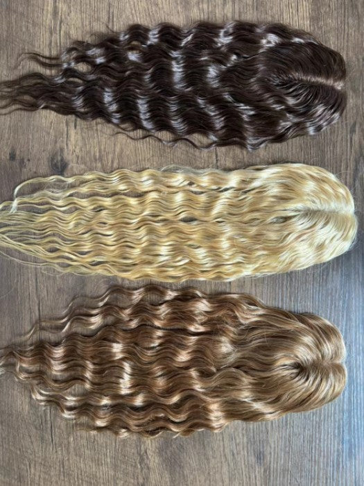 3''×5'' Mono Top Virgin Human Hair Topper 100% Full Hand Tied By imwigs®