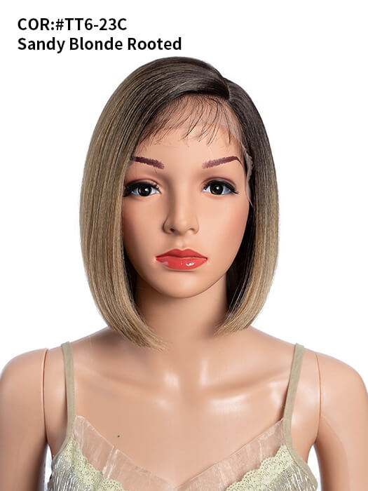 Medium Straight Bob Wigs Lace Frontal Synthetic Wigs By imwigs®