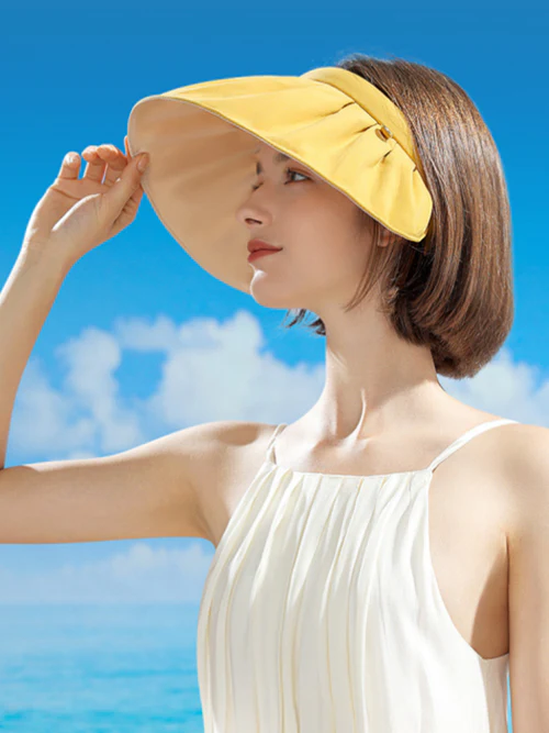 (Kostenloses Angebot) Sonnenhüte für Damen, UV-Schutz, Sonnenblende, Sommerhüte mit breiter Krempe