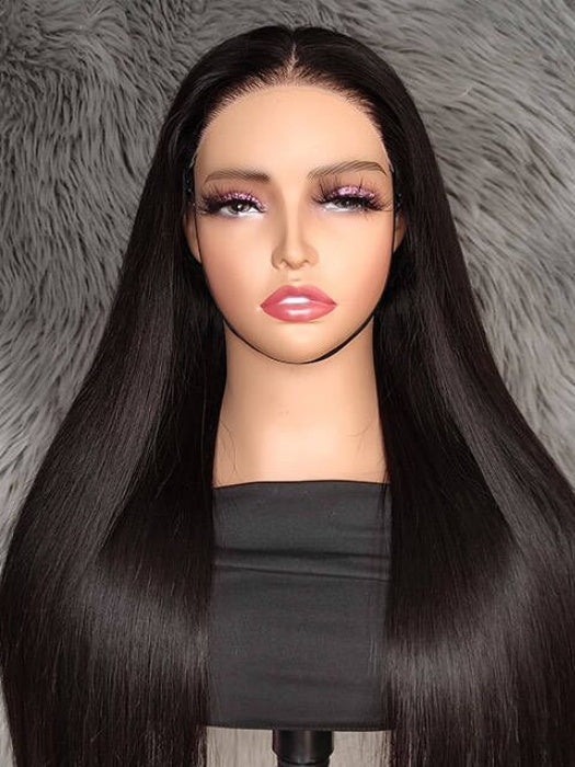 Attractive Long Straight Wigs 100% Human Hair Lace Front Wigs By imwigs®