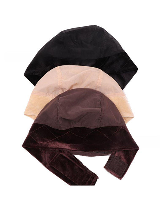 All-in-one Velvet Headband Cap with Elastic Adjustable Velcro By imwigs®