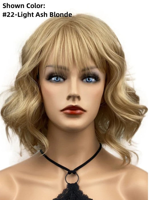 Chin Length Wavy Blonde Synthetic Wigs By imwigs®