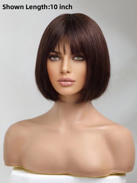 Elle Straight 100% Human Hair with Bangs By imwigs®