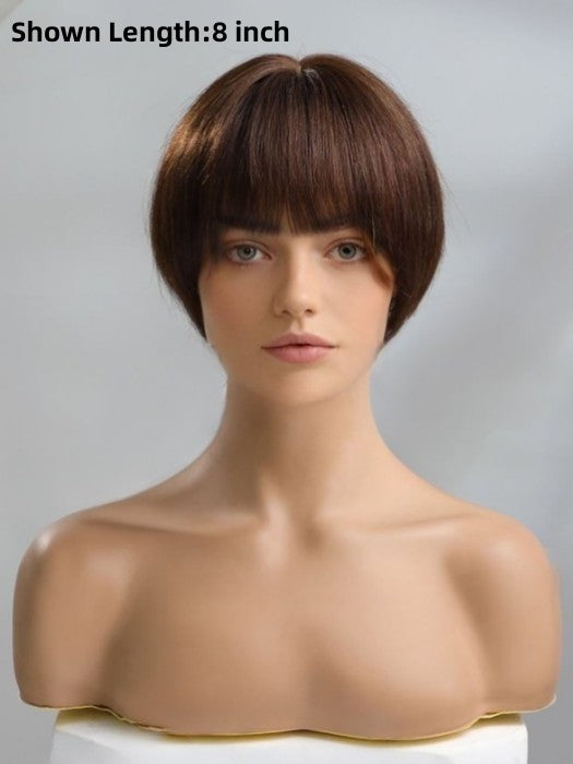 Elle Straight 100% Human Hair with Bangs By imwigs®