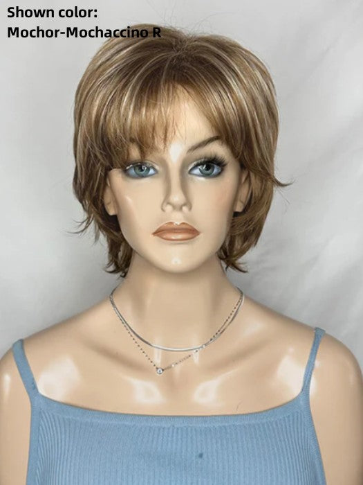 Layered Wavy Wigs Shag Synthetic Hair With Bangs By imwigs®