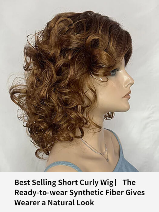 Mid length Curly Rooted Wigs Synthetic Wigs By imwigs