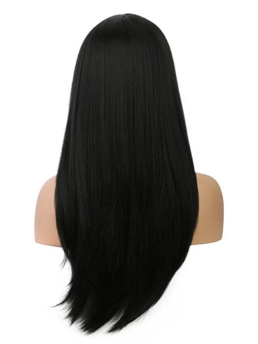 Long Layered Straight Lace Frontal Synthetic Wigs By imwigs®