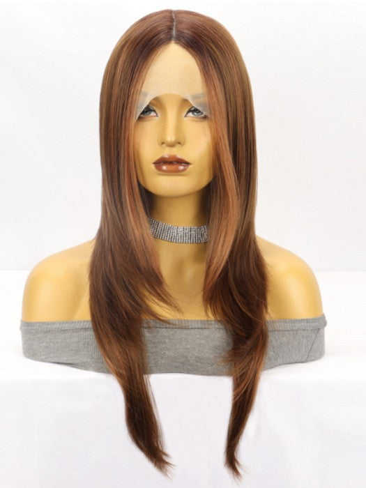 Long Layered Straight Lace Frontal Synthetic Wigs By imwigs®