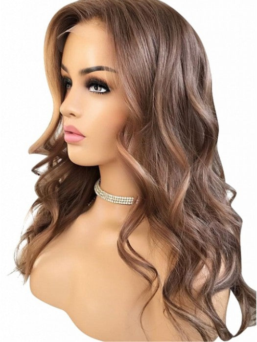 Long Wavy Wigs Hand Tied Mono Part Human Hair Wigs By imwigs®