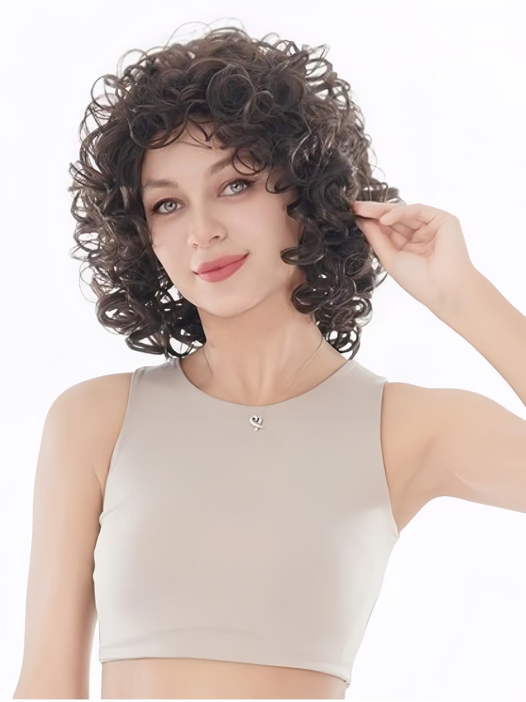 Mid-length Curly Rooted Wigs Synthetic Wigs By imwigs®