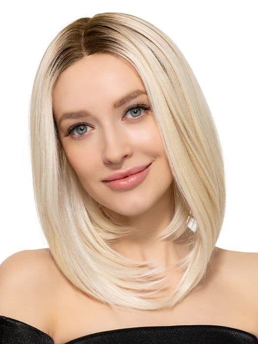 Shoulder Length Straight Bob Rooted 13 "×6＂Lace Frontal Synthetic Wigs By imwigs®