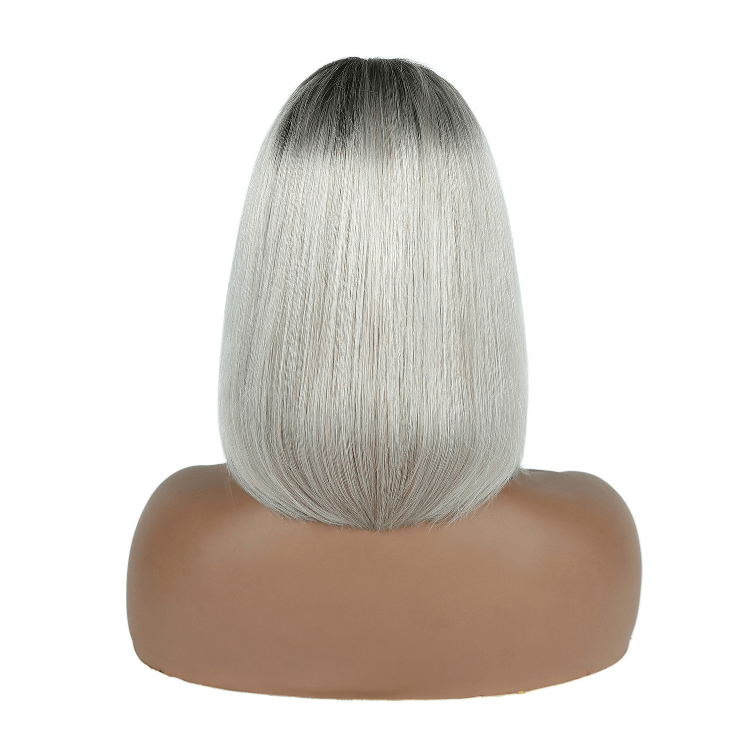 Perruques Bob droites grises Lace Front 100% perruques de cheveux humains par imwigs®