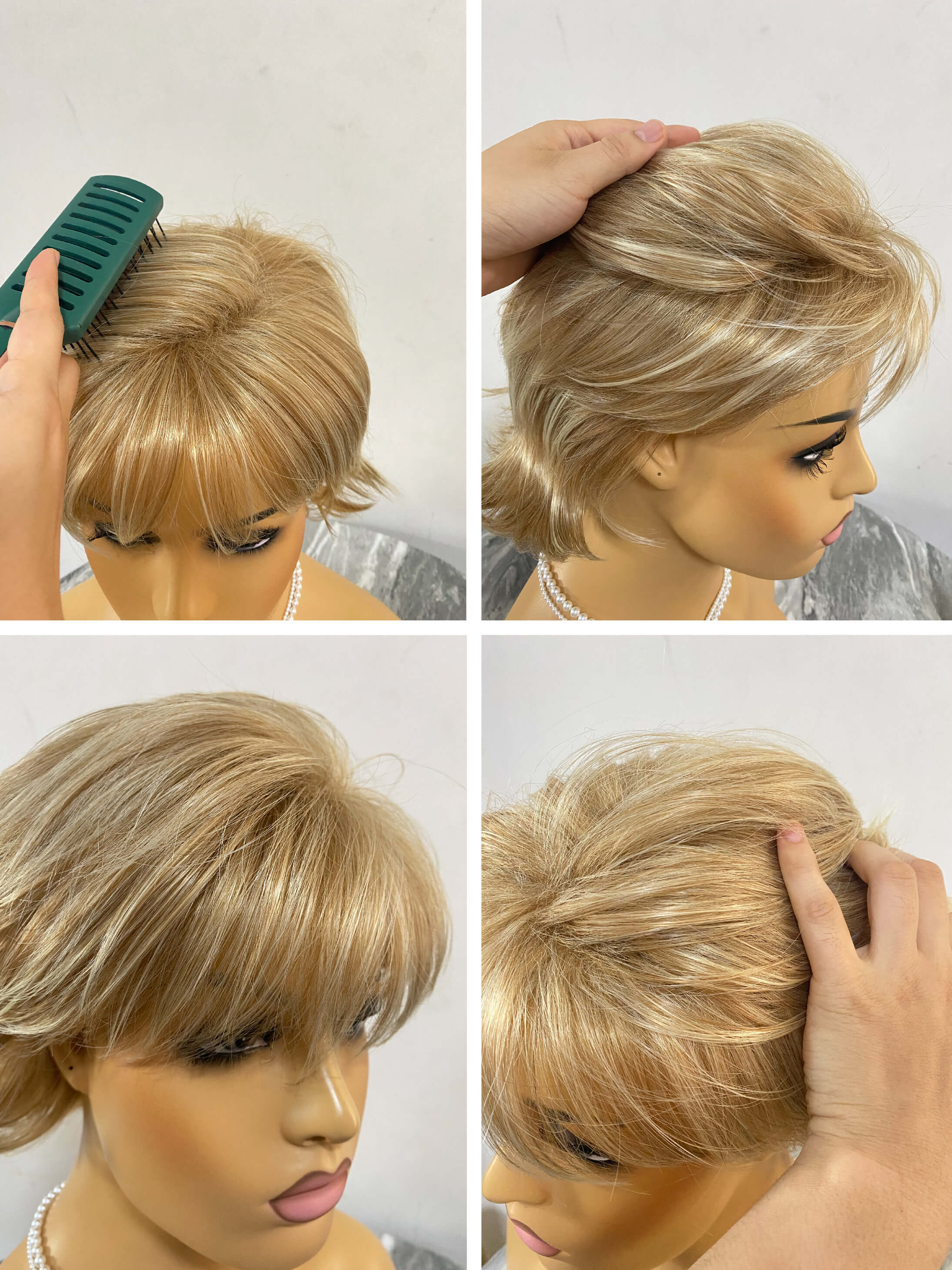 Sky Short Bob Straight Layered Synthetic Wig By imwigs