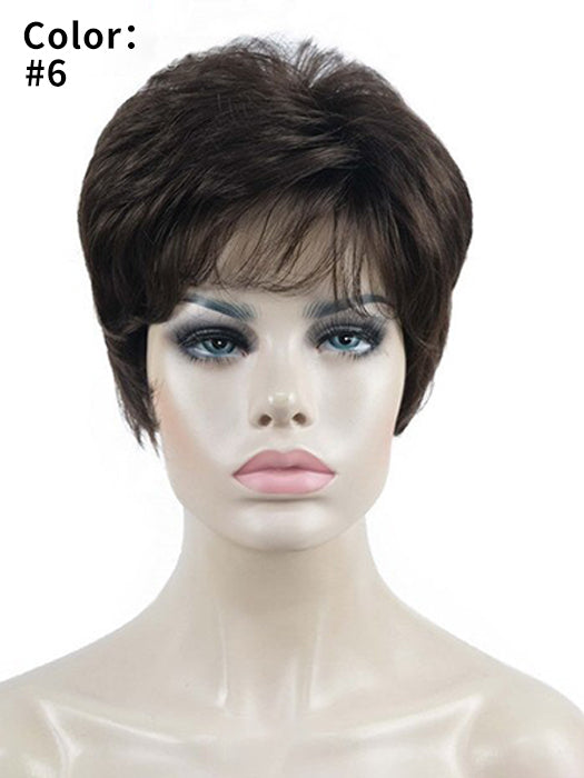 Short spiky black shop human hair wigs