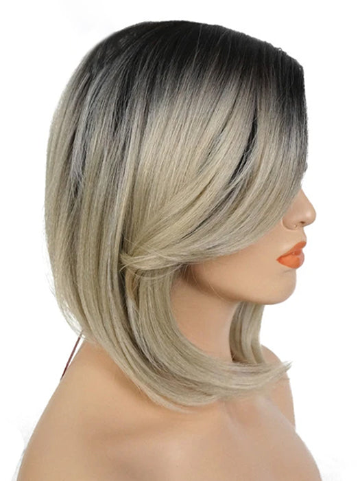 Side Part Middle Length Lace Part Synthetic Wigs With Roots By imwigs