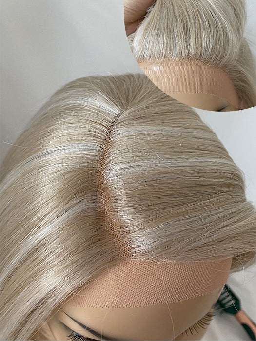 Soft Straight Bob Blonde Synthetic Wigs Lace Part By imwigs