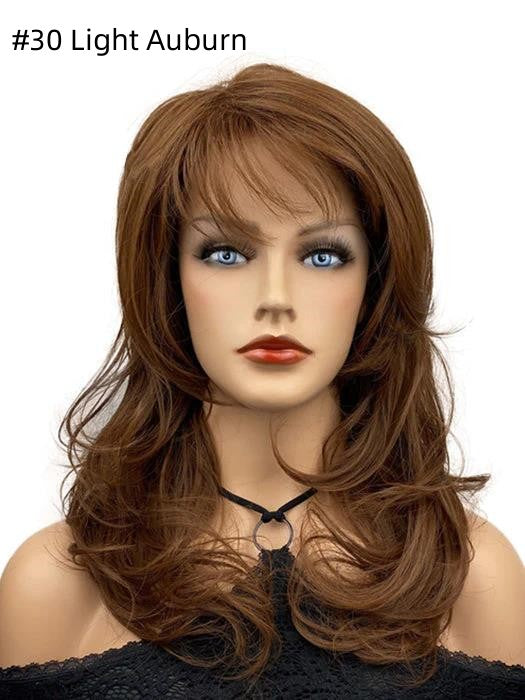 Natural Mid Length Curly Synthetic Wig By imwigs