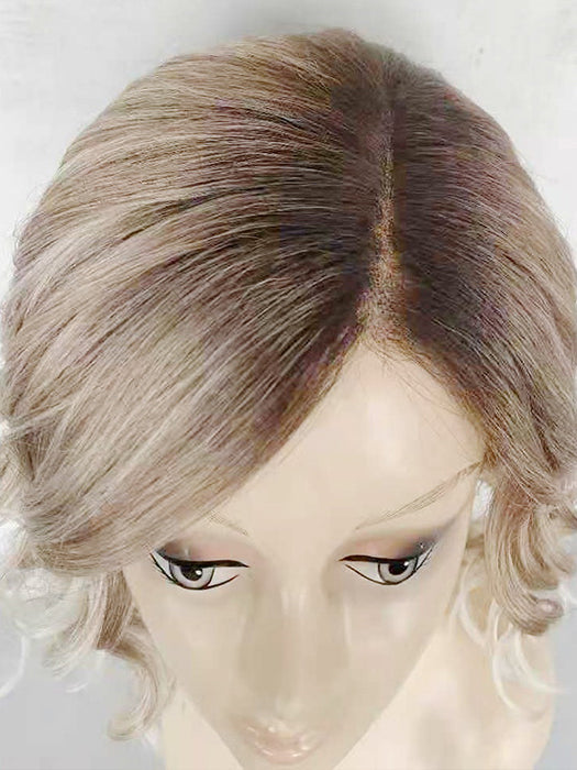 Perruques synthétiques Lily Short Bob Curls Blonde Lace Front (Mono Top) par imwigs®