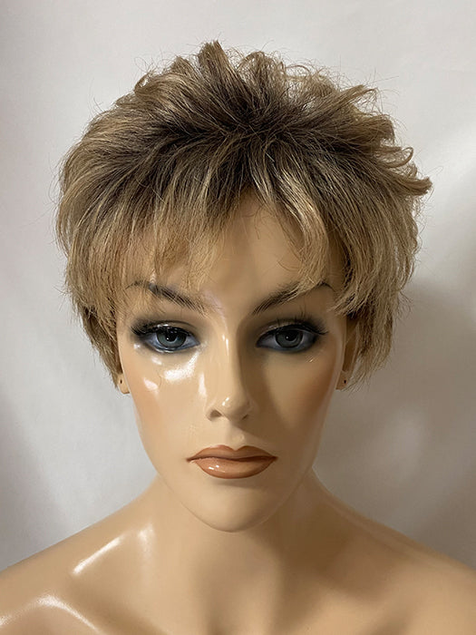 Short Spiky Straight Synthetic Wig With Roots By imwigs